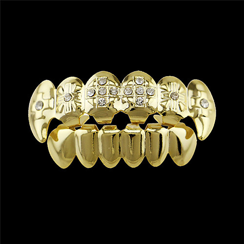 

Teeth Set / Teeth Grills Statement Stylish Luxury Unisex Body Jewelry For Halloween Street Copper Gold Silver 1 set