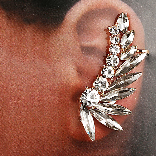 

Women's Clear Ear Cuff Earrings Classic Angel Wings Elegant Trendy Romantic Korean Fashion Imitation Diamond Earrings Jewelry Gold / Silver For Gift Daily Holiday Club Festival 1pc