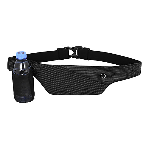

Running Belt Fanny Pack Belt Pouch / Belt Bag for Running Hiking Outdoor Exercise Traveling Sports Bag Adjustable Waterproof Portable with Water Bottle Holder Polyester Men's Women's Running Bag