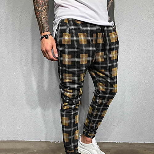 

Men's Basic Chinos Pants - Plaid Yellow Army Green Red US32 / UK32 / EU40 US34 / UK34 / EU42 US36 / UK36 / EU44