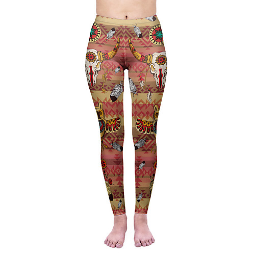 

Women's Yoga Pants 3D Print Red Elastane Running Fitness Gym Workout Tights Leggings Sport Activewear Quick Dry Tummy Control Butt Lift Moisture Wicking High Elasticity Skinny