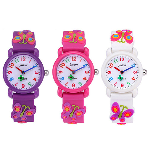 

Kids Sport Watch Quartz 30 m Water Resistant / Waterproof Day Date Analog Cartoon Fashion - White Purple Red One Year Battery Life