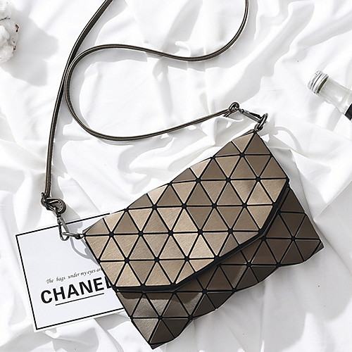 

Women's Zipper PU Crossbody Bag Geometric Pattern Wine / Black / Blushing Pink