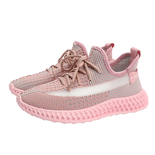 

Women's Trainers / Athletic Shoes Spring & Fall / Spring & Summer Flat Heel Round Toe Sporty Daily Outdoor Tissage Volant Light Brown / Yellow / Pink