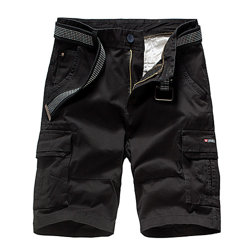 

Men's Hiking Shorts Hiking Cargo Shorts Summer Outdoor Breathable Quick Dry Sweat-wicking Comfortable Cotton Shorts Bottoms Hunting Fishing Climbing Black Army Green Khaki 28 29 30 31 32 Loose