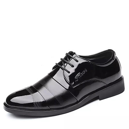 

Men's Summer Casual Daily Oxfords PU Non-slipping Black