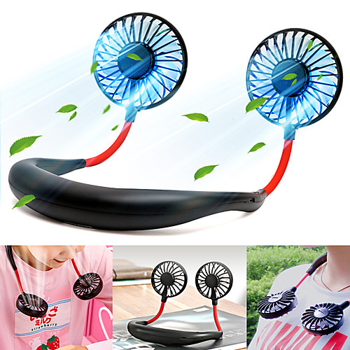 

Cross Border Shining Halter Fan Mini USB Recharge Small Fan Portable Lazy Fan Desktop Fan Douyin