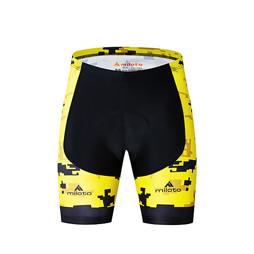 

Miloto Men's Cycling Shorts Bike Shorts Bottoms UV Resistant Quick Dry Sports Black / Yellow Mountain Bike MTB Road Bike Cycling Clothing Apparel Race Fit Bike Wear / Stretchy