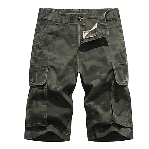 

Men's Basic Slim Chinos Cargo Bermuda shorts Pants - Camouflage Patchwork Print Cotton Yellow Gray US34 / UK34 / EU42 / US38 / UK38 / EU46 / US40 / UK40 / EU48