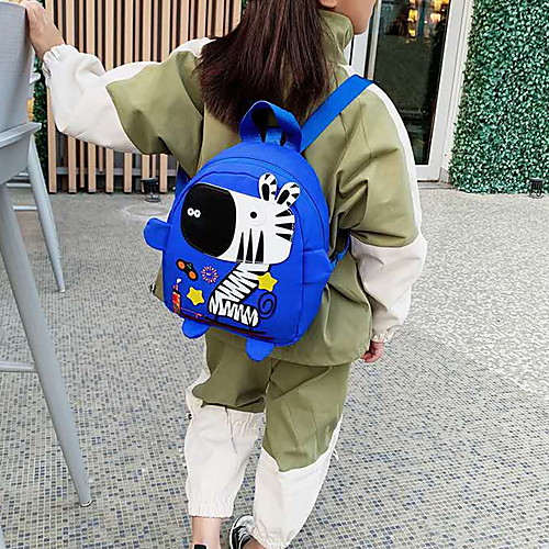 

Lightweight Nylon Zipper School Bag Cartoon School Black / Blue / Red