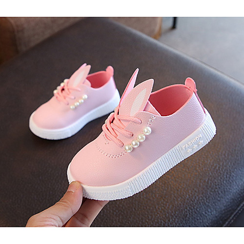 

Girls' Comfort PU Sneakers / Flats Big Kids(7years ) White / Pink / Green Spring
