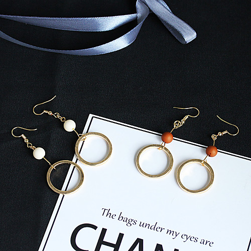 

Women's Earrings Holiday Wedding Birthday Romantic Earrings Jewelry White / Brown / Black For Date Street Festival 1 Pair