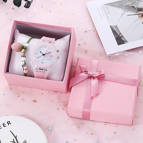 

Women's Quartz Watches New Arrival Fashion White Pink Sky Blue Rubber Quartz Blushing Pink Sky Blue White Chronograph Luminous New Design 1 set Analog