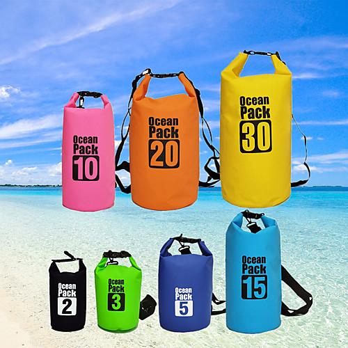

2/3/5/10/15/20/30 L Waterproof Dry Bag Waterproof Backpack Lightweight Floating Roll Top Sack Keeps Gear Dry for Swimming Water Sports