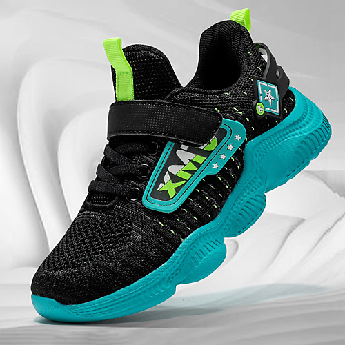 

Boys' Comfort Knit Trainers / Athletic Shoes Comfort Loafers Big Kids(7years ) Walking Shoes Buckle Black / Beige / Dark Blue Spring / Summer