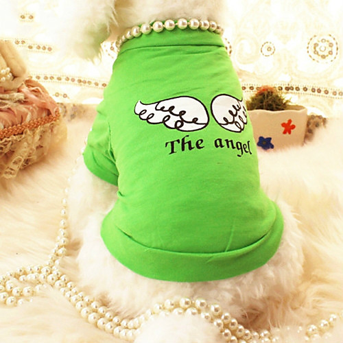 

Cat Dog Shirt / T-Shirt Dog Clothes Purple Green Costume Cotton Angel & Devil Cosplay Wedding XS S M L
