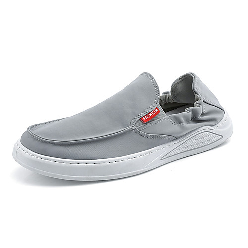

Men's Summer Casual Daily Loafers & Slip-Ons Canvas Breathable Non-slipping Black / Khaki / Gray