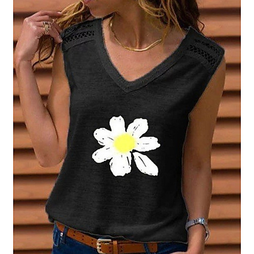 

Women's Floral Tank Top Daily Black / Blue / Red / Green / Gray