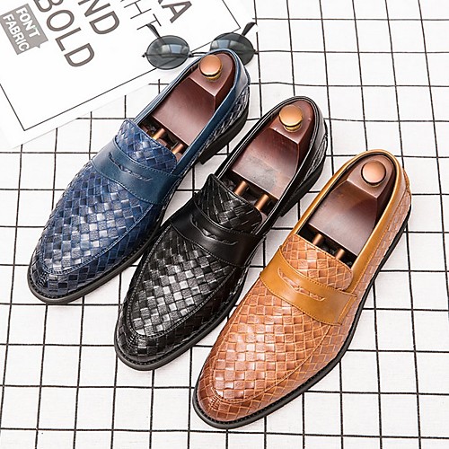 

Men's Summer Outdoor Loafers & Slip-Ons PU Non-slipping Black / Blue / Brown