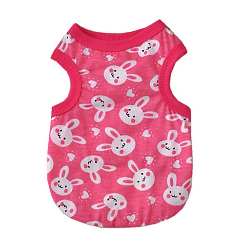 

Cat Dog Shirt / T-Shirt Dog Clothes Puppy Clothes Dog Outfits Rose Costume for Girl and Boy Dog Cotton XS S M L