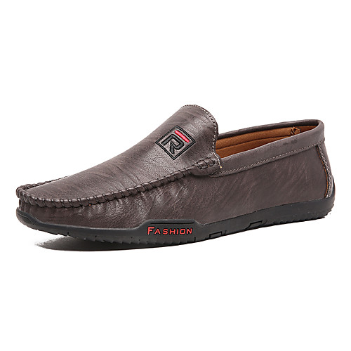 

Men's Fall Casual / British Daily Outdoor Loafers & Slip-Ons PU Breathable Non-slipping Wear Proof Dark Brown / Black / Brown