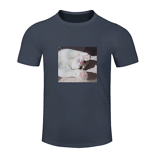 

Men's Women's Running T-Shirt Workout Shirt Round Neck Running Walking Jogging Breathable Moisture Wicking Soft Sportswear Cat Plus Size Tee / T-shirt Top Short Sleeve Activewear Micro-elastic