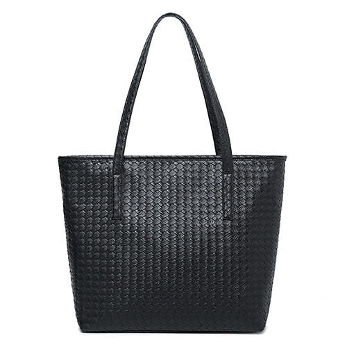 

Women's Chain Straw / PU Top Handle Bag Solid Color Black / Blue / Red