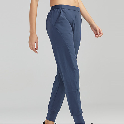 

Women's High Waist Yoga Pants Winter Solid Color Dark Navy Black Elastane Running Fitness Gym Workout Bottoms Sport Activewear Breathable Quick Dry Moisture Wicking Soft Micro-elastic Loose