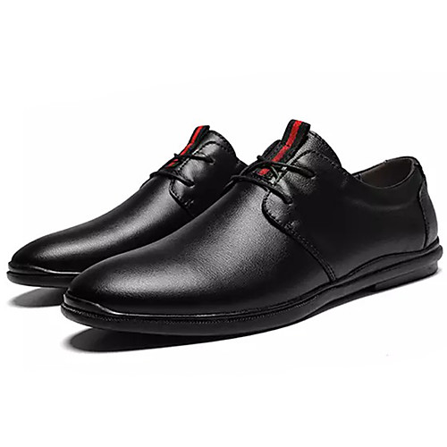 

Men's Summer Casual Daily Oxfords PU Non-slipping Black