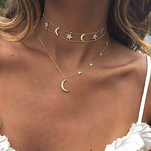 

Women's Choker Necklace Chrome Gold 25 cm Necklace Jewelry 1pc For Daily