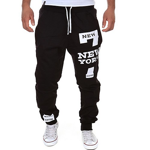 

Men's Basic Loose Chinos Pants - Print Drawstring Black US34 / UK34 / EU42 / US36 / UK36 / EU44 / US38 / UK38 / EU46