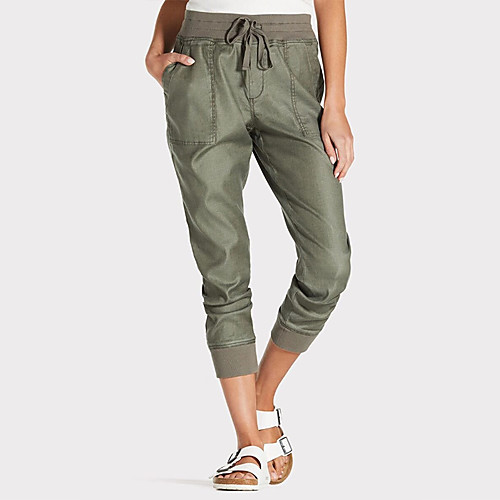 

Women's Basic Punk & Gothic Daily Loose Harem Chinos Pants - Solid Colored Drawstring Outdoor Gray S / M / L