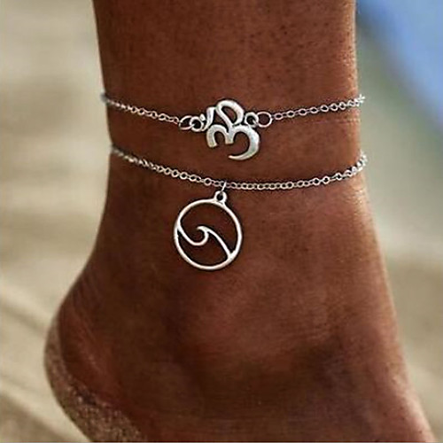 

Anklet Elegant Trendy Ethnic Women's Body Jewelry For Date Birthday Party Alloy Wedding Friends Silver 1 Piece