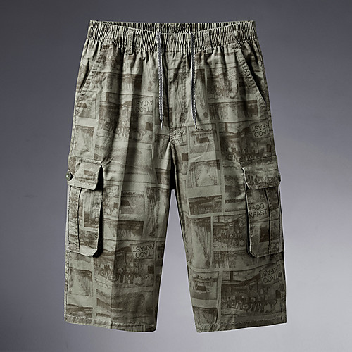 

Men's Hiking Shorts Camo Summer Outdoor Breathable Quick Dry Sweat-wicking Comfortable Cotton Shorts Bottoms Hunting Fishing Climbing Army Green Green Dark Blue XL XXL XXXL 4XL 5XL Loose