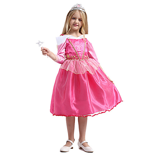 

Princess Sleeping beauty Aurora Dress Cosplay Costume Girls' Movie Cosplay A-Line Slip Halloween Pink Dress Halloween Carnival Masquerade Satin / Tulle