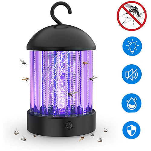 

Electronic Bug Zapper Indoor and Outdoor Portable Mosquito Killer Lamp Waterproof IP66 UV Insect Killer Trap with LED for FliesPests and Gnats 2020 Updated Mosquito Light with Button 2-in-1