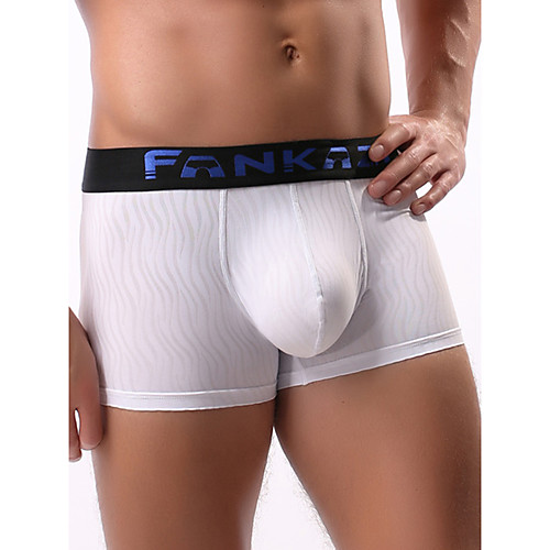 

Men's Basic Boxers Underwear - Normal Low Waist White Black Gray S M L