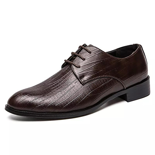 

Men's Summer Casual Daily Oxfords PU Non-slipping Black / Brown