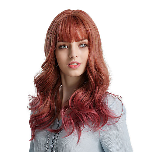

Synthetic Wig Bangs Wavy Body Wave Cosplay Side Part With Bangs Wig Ombre Long Ombre Color Synthetic Hair 20 inch Women's Cosplay Women Synthetic Ombre HAIR CUBE / Ombre Hair / African American Wig