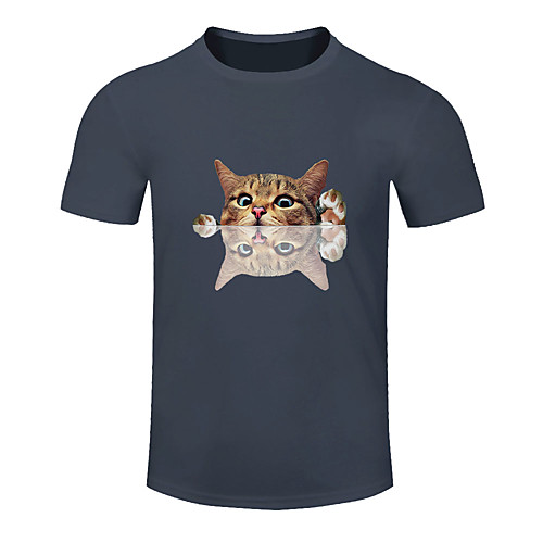 

Men's Women's Running T-Shirt Workout Shirt Round Neck Running Walking Jogging Breathable Moisture Wicking Soft Sportswear Cat Plus Size Tee / T-shirt Top Short Sleeve Activewear Micro-elastic