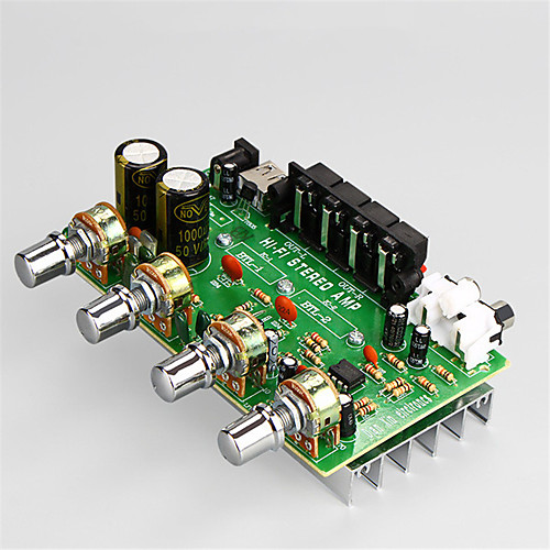 

Amplifier Board Digital Audio Stereo 12-15 V 2525 2.0 with USB Charging Interface(5V) Cars Computer for Car Home Theater Speakers DIY