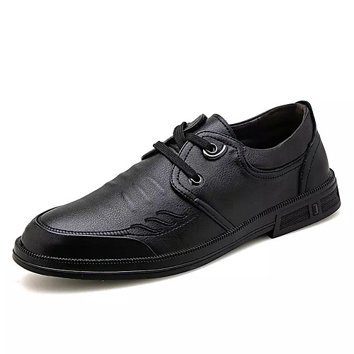 

Men's Summer Casual Daily Oxfords PU Non-slipping Black / Brown