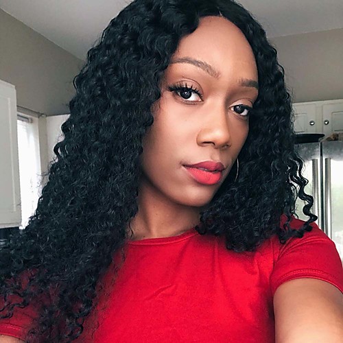 

Synthetic Lace Front Wig Curly Gaga Middle Part Lace Front Wig Long Black#1B Synthetic Hair 22-26 inch Women's Heat Resistant Women Hot Sale Black / Glueless