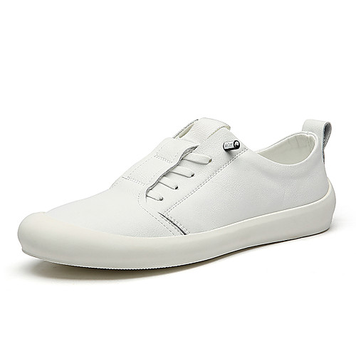 

Men's Fall / Spring & Summer Classic / Chinoiserie Daily Sneakers Walking Shoes Leather Non-slipping Wear Proof White