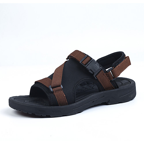 

Men's Summer Classic / British Daily Outdoor Sandals Walking Shoes Cotton Breathable Wear Proof Light Brown / Dark Brown / Black