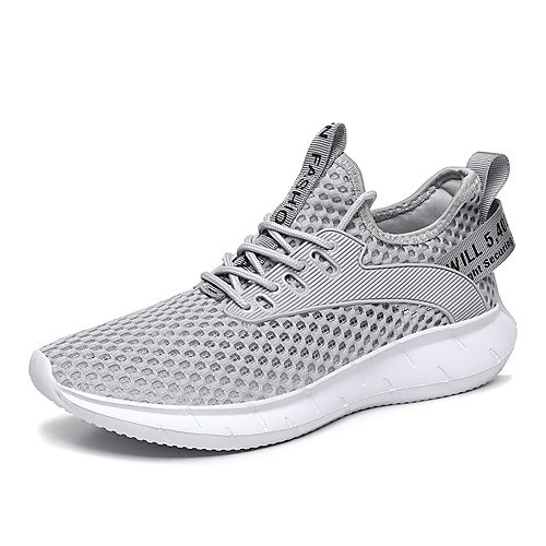 

Men's Fall / Spring & Summer Sporty / Casual Daily Outdoor Trainers / Athletic Shoes Running Shoes / Walking Shoes Mesh Breathable Non-slipping Shock Absorbing White / Black / Gray Slogan