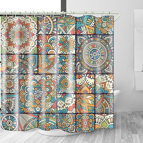 

Bathroom Shower Curtains & Hooks Rainbow Neoclassical Polyester Waterproof