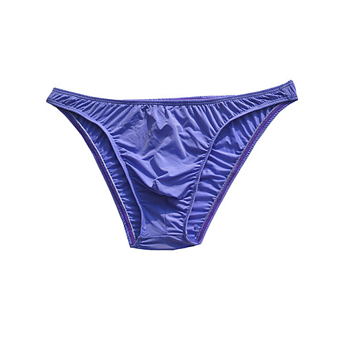 

Men's Basic Briefs Underwear - Normal Low Waist Light Blue Blue Purple One-Size L