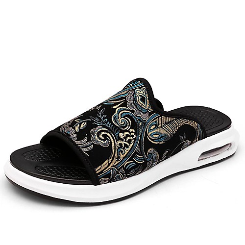 

Men's Summer Daily Slippers & Flip-Flops Walking Shoes Mesh Breathable Wear Proof Black