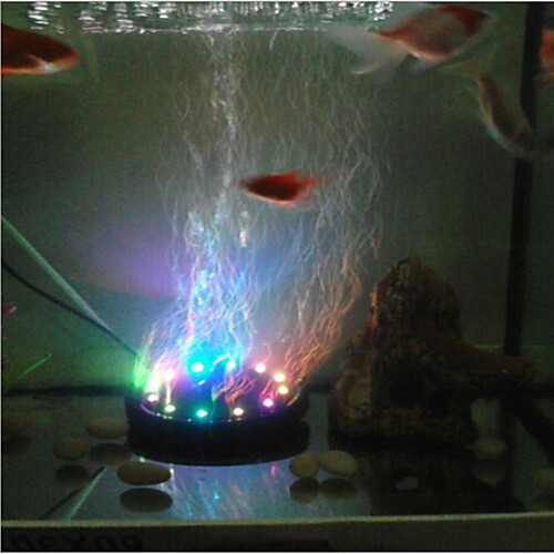 

Seven Color Aquarium Lamp LED diving lamp fish tank lamp air disk lamp round bubble Lamp